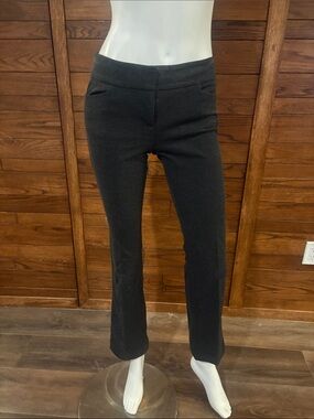 LOFT Black Slim Bootcut Pants with Front Slits